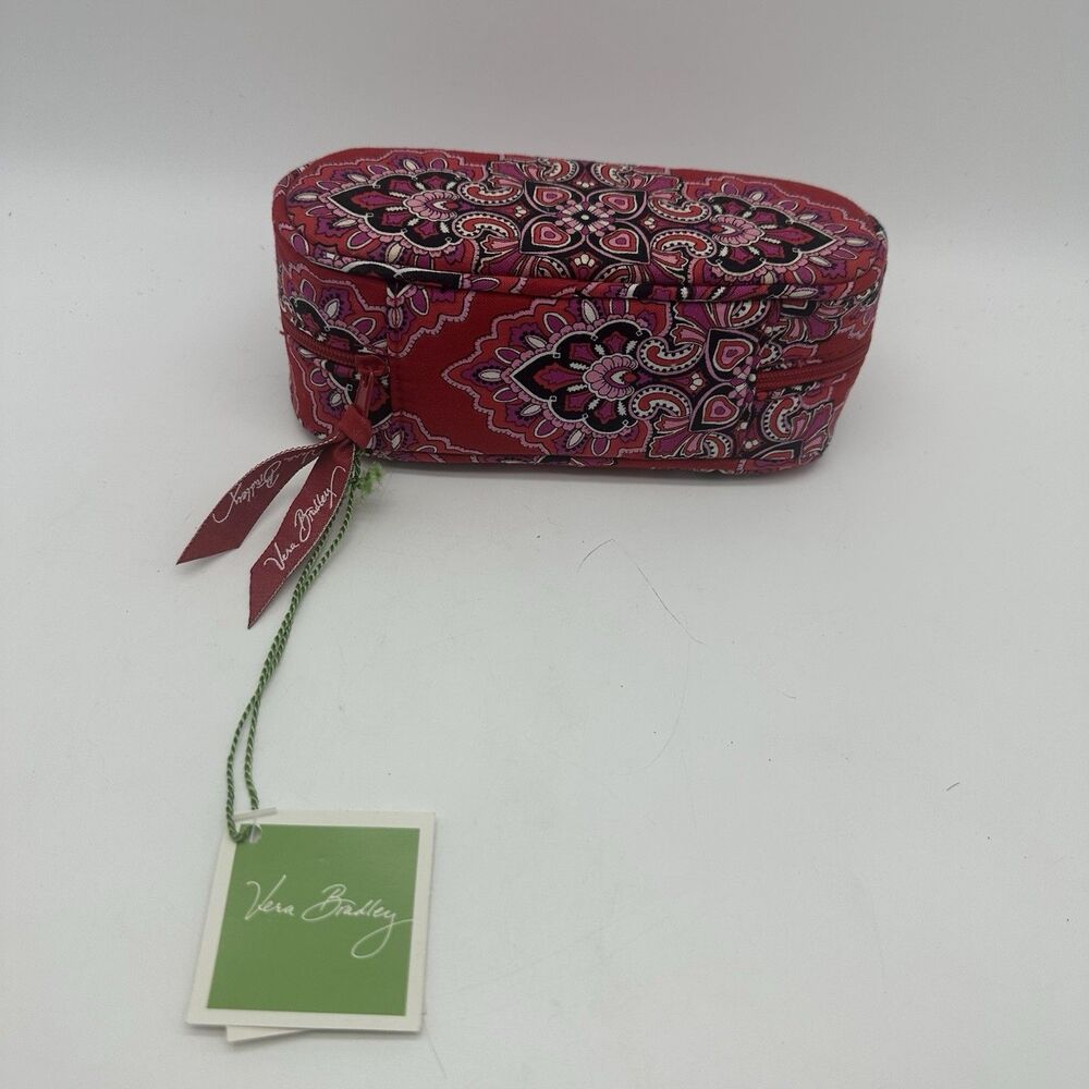 Vera Bradley Eyeglass Case NWT Red Paisley Floral Glasses Holder